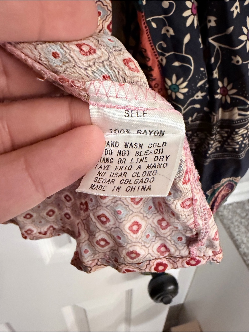 Easel Mixed Print Patchwork Boho Peasant Blouse Small - Picture 5 of 7